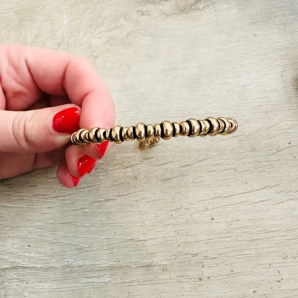 Alex and Ani Gold Tone Beaded Bracelet - Picture 2 of 3